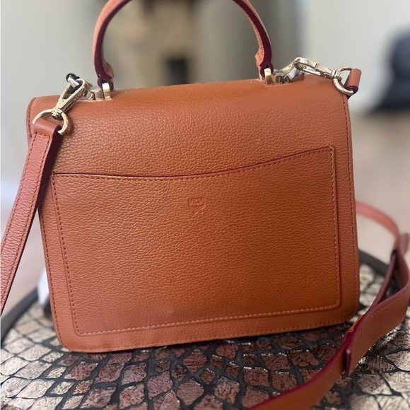 MCM Wn white & cognac small satchel - Picture 4 of 4